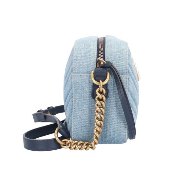 Gucci Ggmarmont Shoulder Bag Denim 447632 Blue Ladies Gucci Used Gucci - Picture 4 of 10